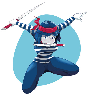 Illustration de Capucine guerrière