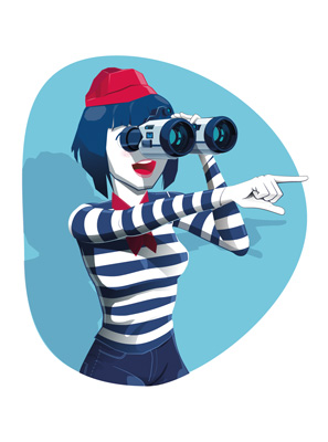 Illustration de Capucine scrutant les leads